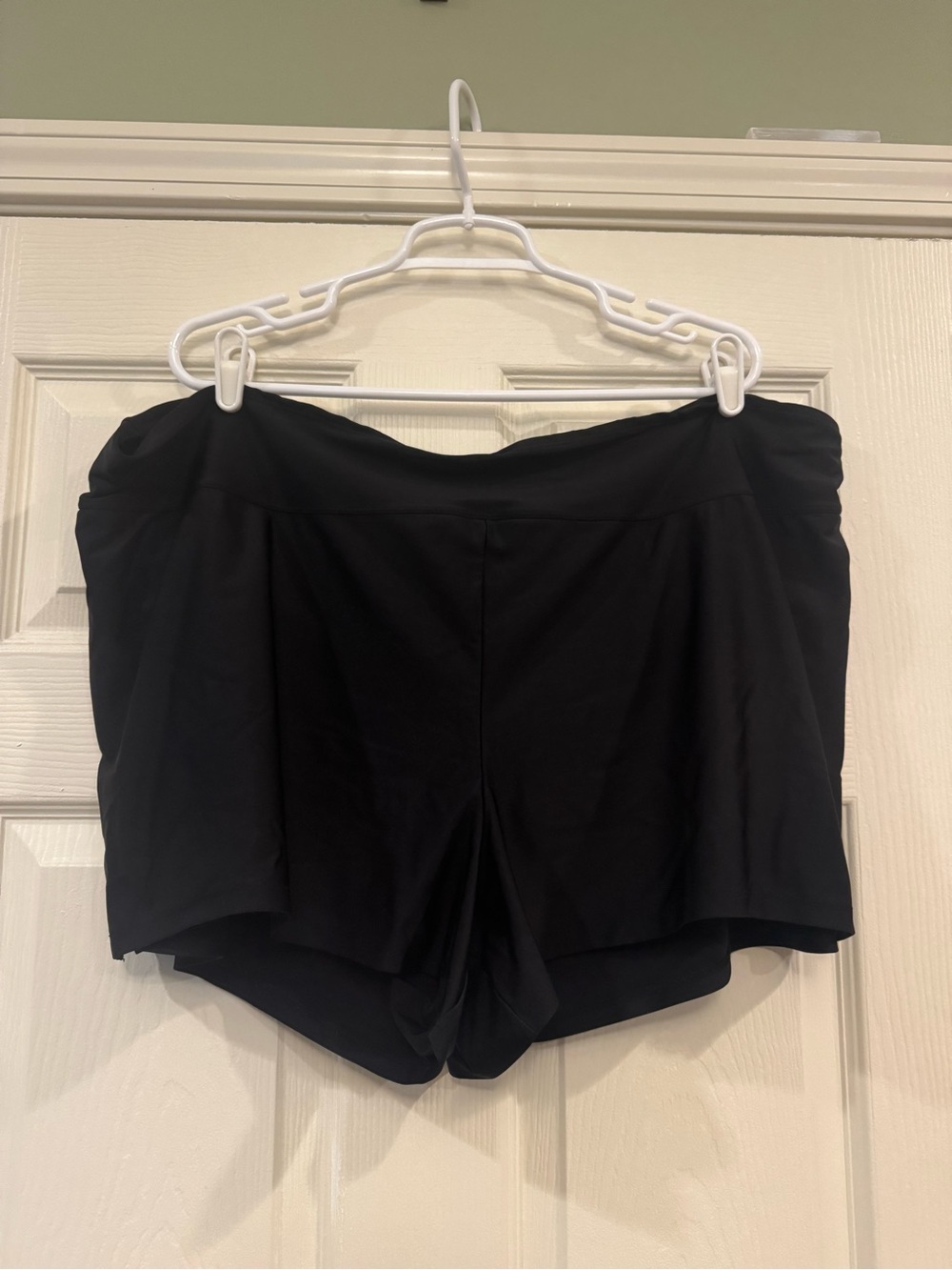 Black plus size swim shorts
